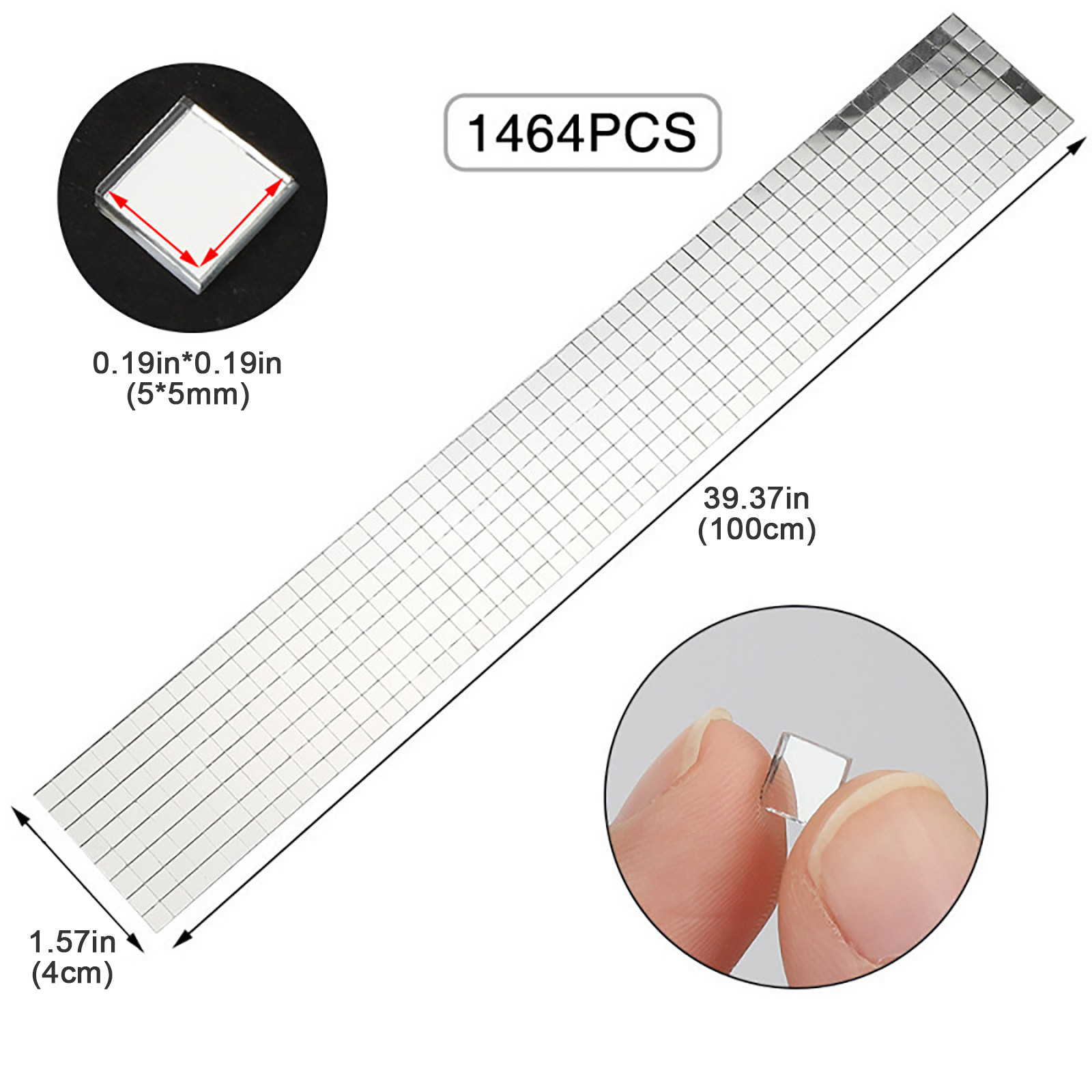 UYUH Self-Adhesive M-osaics Square Glass M-irrors Tiles for DIY Craft Decoration for Home Bedroom Kitchen Bathroom Garden Tools Supplies \u0026 Decorations